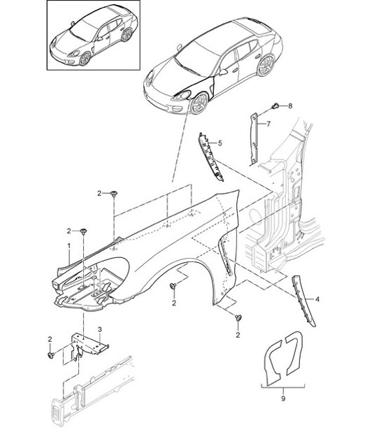 Diagram 801-040 Porsche 997 MKII GT2 RS 2011>> Body
