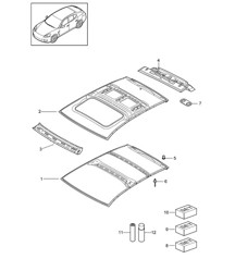 Toit / Auvent Panamera 970 (G1) 2010-16