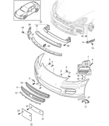 Pare-chocs avant (PR:XAP, Sport Design Package (Aerokit)) Panamera 970 (G1) >>2013