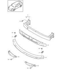 Stoßstangenträger / 2. GENERATION (PR:0E1,0E2) - VORNE - Panamera 970 (G1) 2010-16