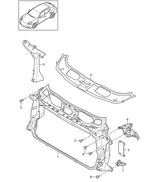 Diagram 802-011 Porsche 997 GT3 2007>> Carrozzeria