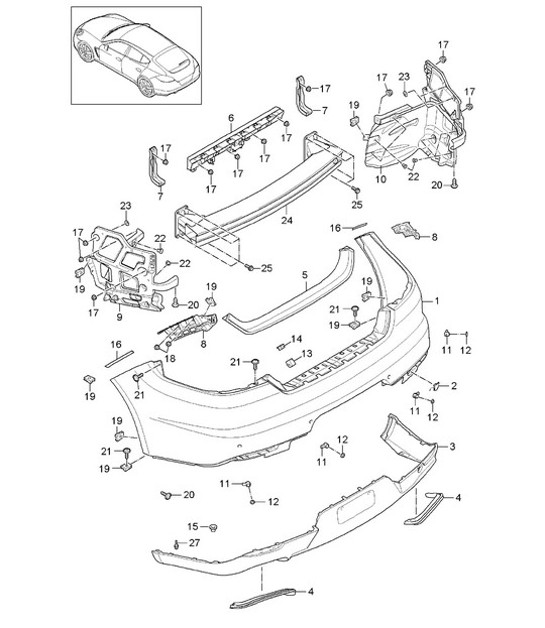 Diagram 802-021 Porsche Cayenne S V8 4.8L Petrol 400HP Body