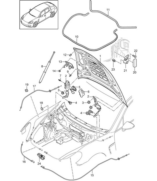 Diagram 803-000 Porsche Cayenne S/GTS 4.8L 2007>> Body