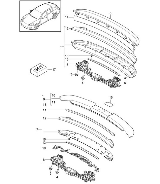 Diagram 803-007 Porsche 卡宴 Turbo 4.5L 2003>>  车身