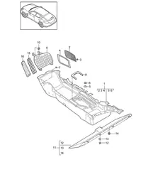 Flooring / Long Version (PR:0E2) Panamera 970 (G1) 2010-16