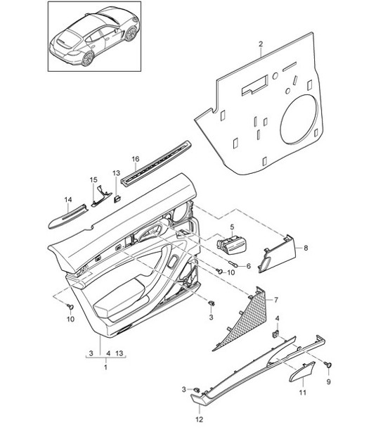 Diagram 807-011 Porsche Cayenne 3.6L 2007>> Body