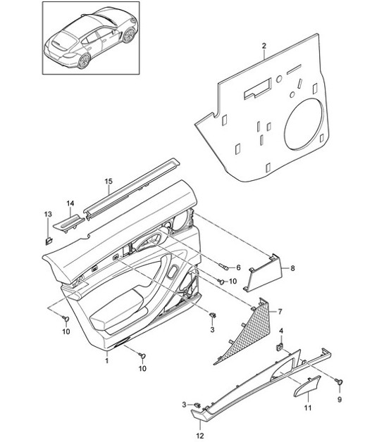 Diagram 807-012 Porsche 991 Carrera C2 3.4L (350Bhp) Body