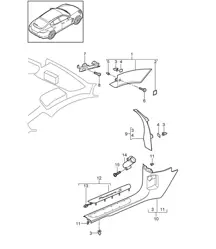 A-Säulen / Schwellerzierleiste - VORNE - Panamera 970 (G1) 2010-16