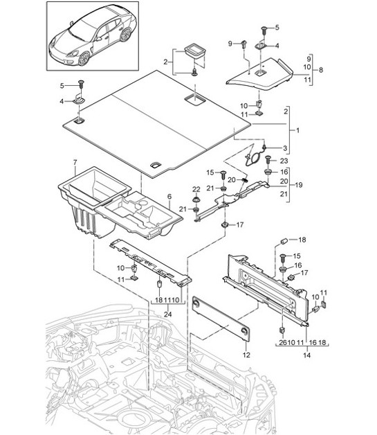 Diagram 807-040 Porsche 996 C4 3.6L 09/01-2005 Body