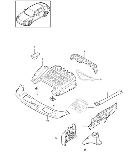 Diagram 807-070 Porsche Cayman 987C/981C (2005-2016) Body