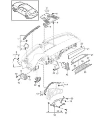 Zubehör Armaturenbrett / Oberteil Panamera 970 (G1) 2010-16