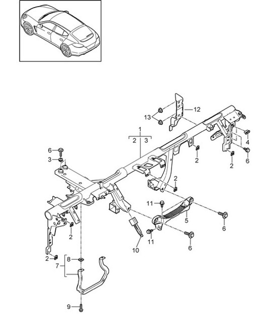 Diagram 809-020 Porsche Cayman 987C/981C (2005-2016) Body