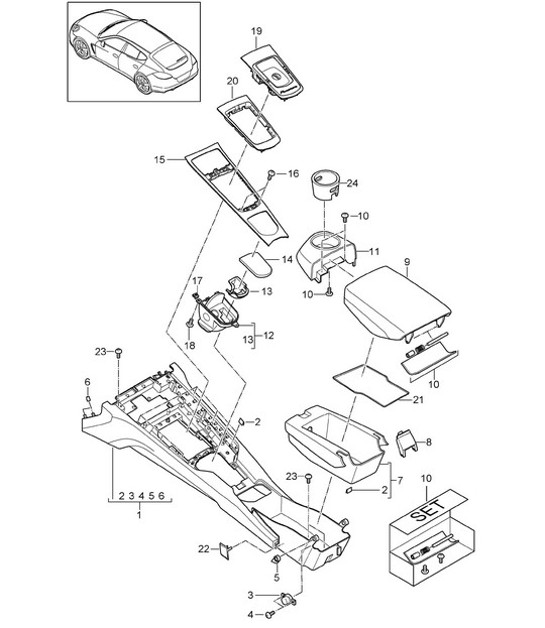 Diagram 809-025 Porsche 992 Carrera 4S 3.0L 