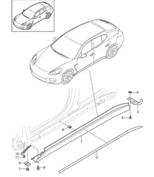 Seitenschwellerverkleidung Panamera 970 (G1) 2010-16
