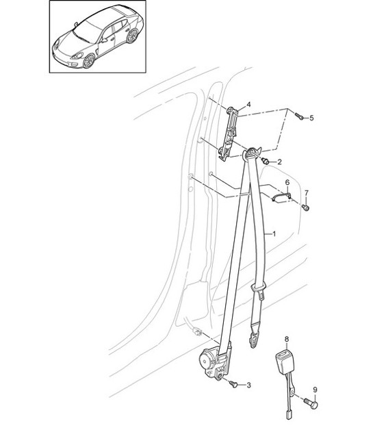 Diagram 812-000 Porsche Panamera 970 MK1 (2009-2013) Body