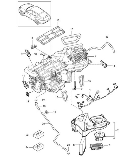 Diagram 813-010 Porsche Panamera 970 MK1 (2009-2013) Body