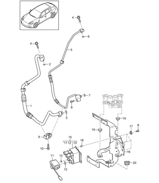 Diagram 813-061 Porsche Cayenne Turbo S E-Hybrid V8 4.0L 550Hp 