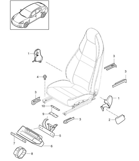 Diagram 817-000 Porsche 996 C2 3.6L 09/01-2005 Body