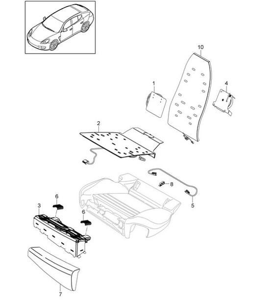 Diagram 817-057 Porsche Cayenne Turbo V8 4.8L Petrol 500HP Body