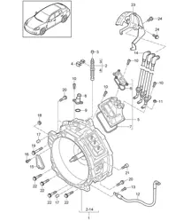 Motore ibrido/elettrico per meccanismo di guida Panamera 970 (G1) HYBRID 3.0L 2012-16