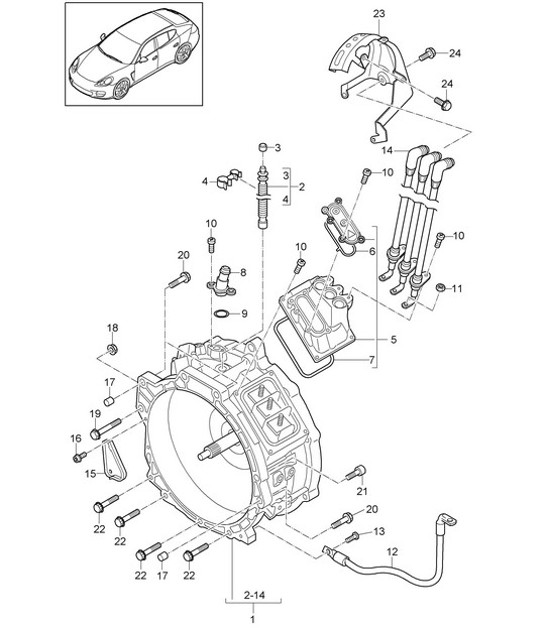 Diagram 901-010 Porsche Panamera 970 MK1 (2009-2013) Electrical equipment