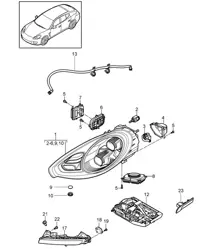 LED-Scheinwerfer / Blinker / Nebelscheinwerfer Panamera 970 (G1) 2014>>