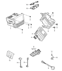 Radio unit / Navigation system / Receiving part / TV / Reversing camera / Multimedia interface  Panamera 970 (G1) 2010-16