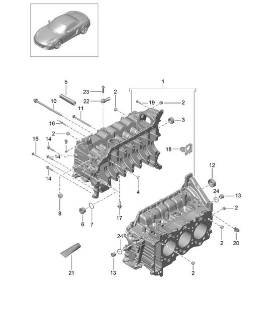 Diagram 101-005 Porsche 918 Spyder 2014-2015 