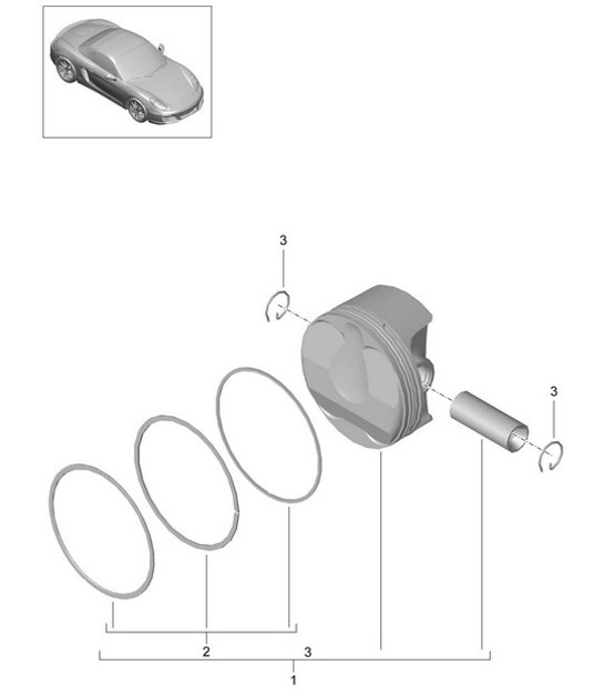 Diagram 102-005 Porsche Cayman 718C (982C) 2017>> Engine