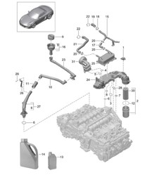 Lubricación del motor 981 Boxster / Boxster S 2012-16