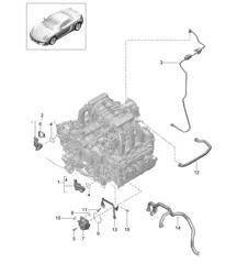 Carter carter / Purge / Ventilation réservoir / Pompe à vide 981 Boxster / Boxster S 2012-16