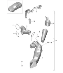 Refroidissement par eau / Réservoir d'eau / Entrée d'huile 981 Boxster / Boxster S 2012-16