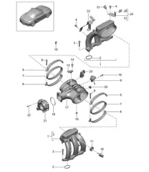 Ansaugluftverteiler / Drosselklappenadapter 981 Boxster / Boxster S 2012-16