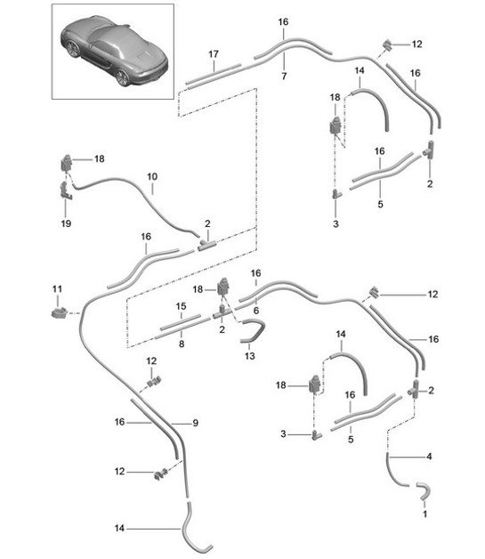 Diagram 107-015 Porsche 996 C4 3.4L 1997-08/01 Engine