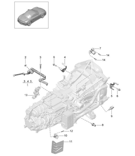 Diagram 302-010 Porsche 996 C4S 3.6L 09/01-2005 Transmission