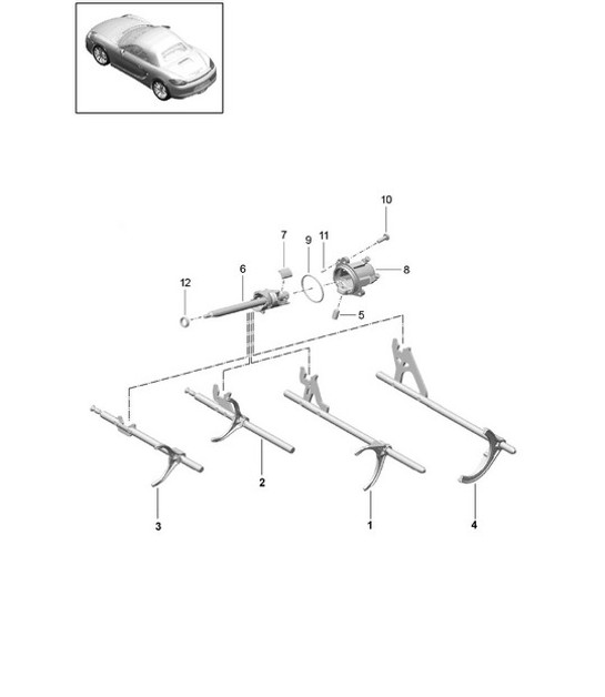 Diagram 302-015 Porsche 996 C4 3.4L 1997-08/01 Transmission