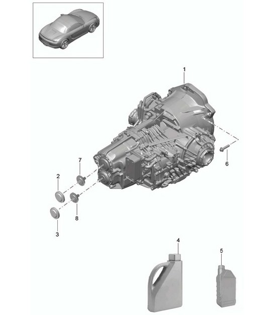 Diagram 320-000 Porsche Boxster 986/987/981 (1997-2016) Transmission