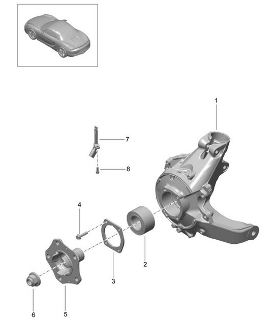 Diagram 501-000 Porsche Boxster 986/987/981 (1997-2016) Rear Axle