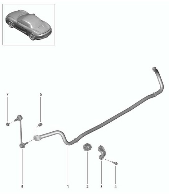 Diagram 501-003 Porsche 993 (911) C2S 1994-97 Rear Axle