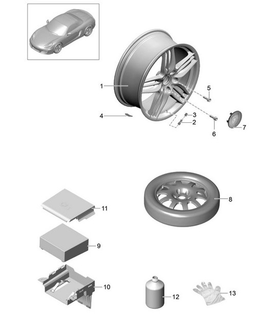 Diagram 601-000 Porsche Cayenne Coupe Turbo S E-Hybrid V8 4.0L 550Hp 
