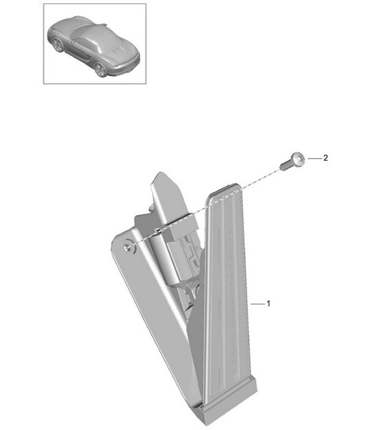 Diagram 702-010 Porsche 911 & 912 (1965-1989) Hand Lever System, Pedal Cluster 