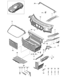 Face avant / Pièces détachées 981 Boxster / Boxster S 2012-16