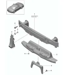 Soporte para parachoques - TRASERO - 981 Boxster / Boxster S 2012-16