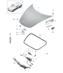 Cubierta - DELANTERA - 981 Boxster / Boxster S 2012-16 Cubierta - DELANTERA - 981 Boxster / Boxster S 2012-16