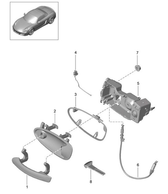 Diagram 804-020 Porsche Cayman 987C/981C (2005-2016) Body