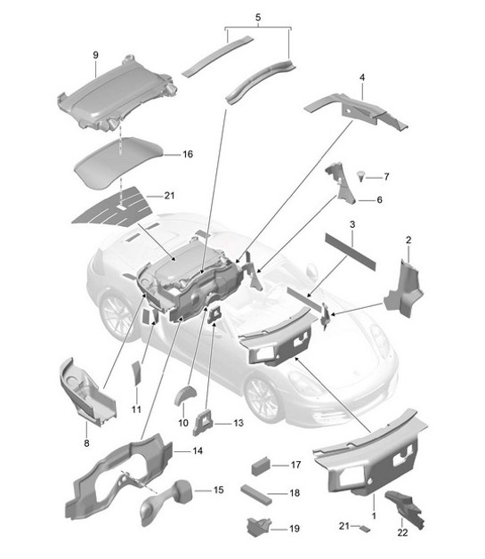 Diagram 807-080 Porsche 991 (911) MK1 2012-2016 Body