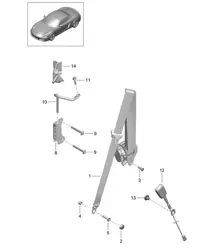 Sicherheitsgurt 981 Boxster / Boxster S 2012-16