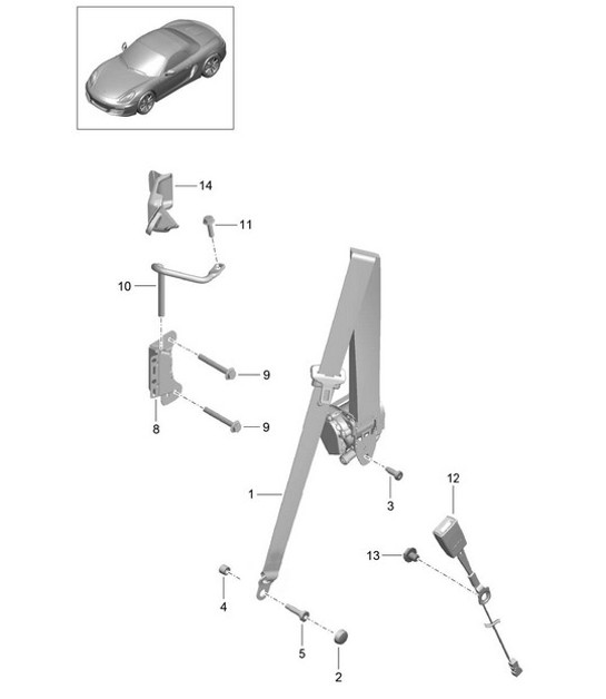 Diagram 812-000 Porsche Boxster 986/987/981 (1997-2016) Body