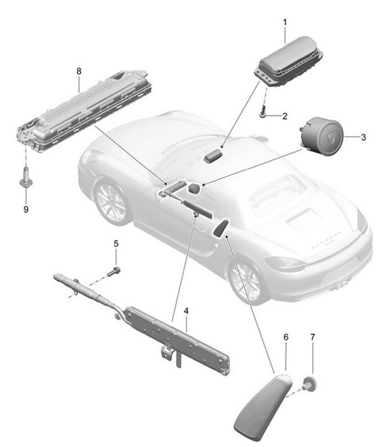 Diagram 812-050 Porsche Boxster 986/987/981 (1997-2016) Body