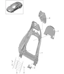 Telaio schienale / Supporto lombare / sedile sportivo / Accessori 981 Boxster / Boxster S 2012>>